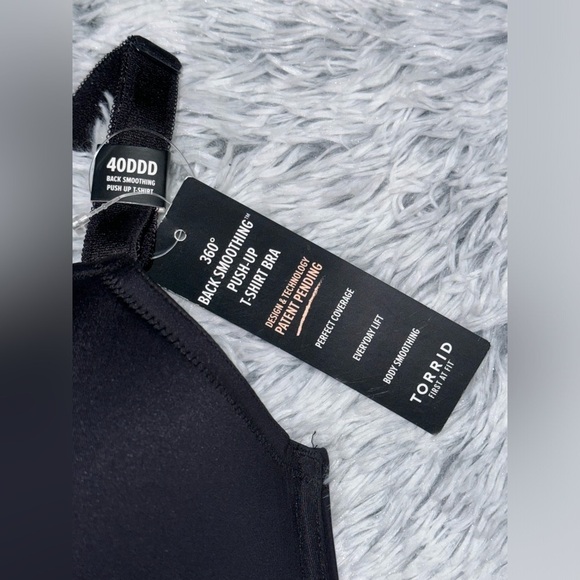 Torrid Curve Perfect T-Shirt Push-Up Bra Black Size 40DDD - Picture 6 of 8